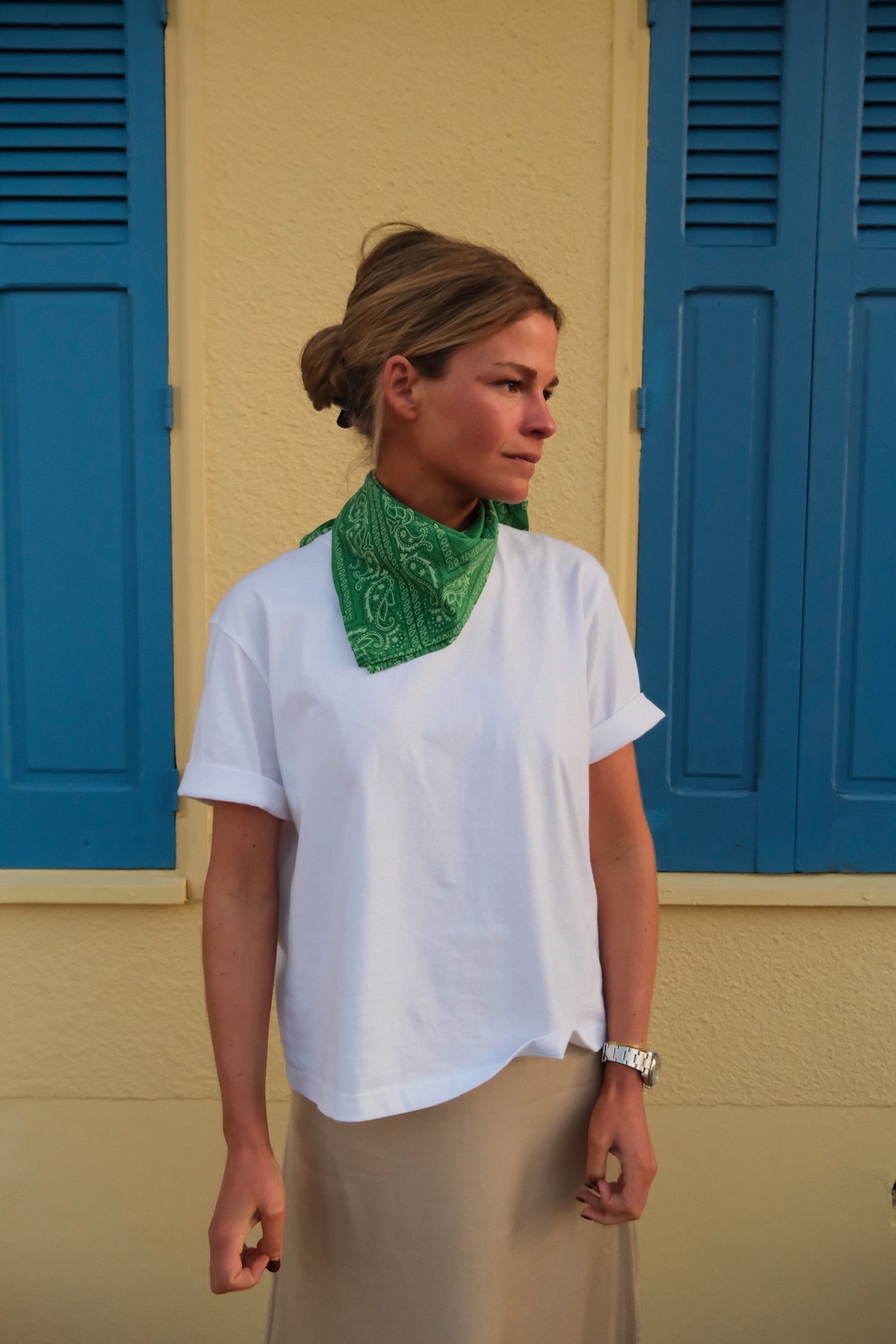 Green bandana scarf