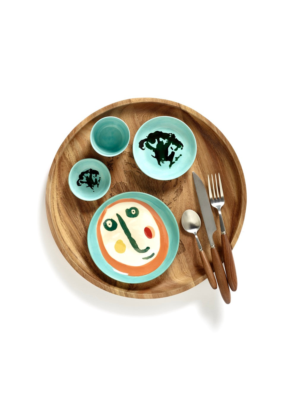 Lot De 4 Plats S - Azur Brocoli - Vert Feast - By Ottolenghi