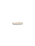 Feast - Set De 4 Platos - XS - Gres - Blanco Stripes Rojo