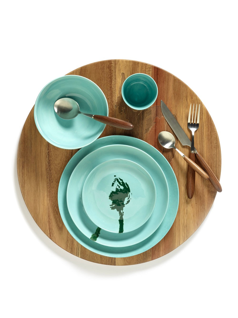 Lot De 4 Assiettes XS - Azur Artichaut - Vert Feast - By Ottolenghi
