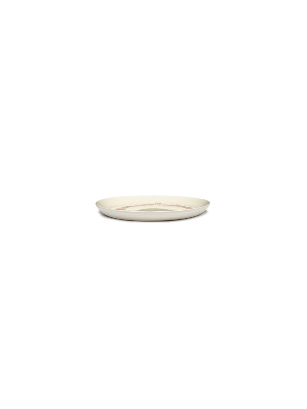 Lot De 2 Assiettes S - Blanche Stripes - Rouge Feast - By Ottolenghi