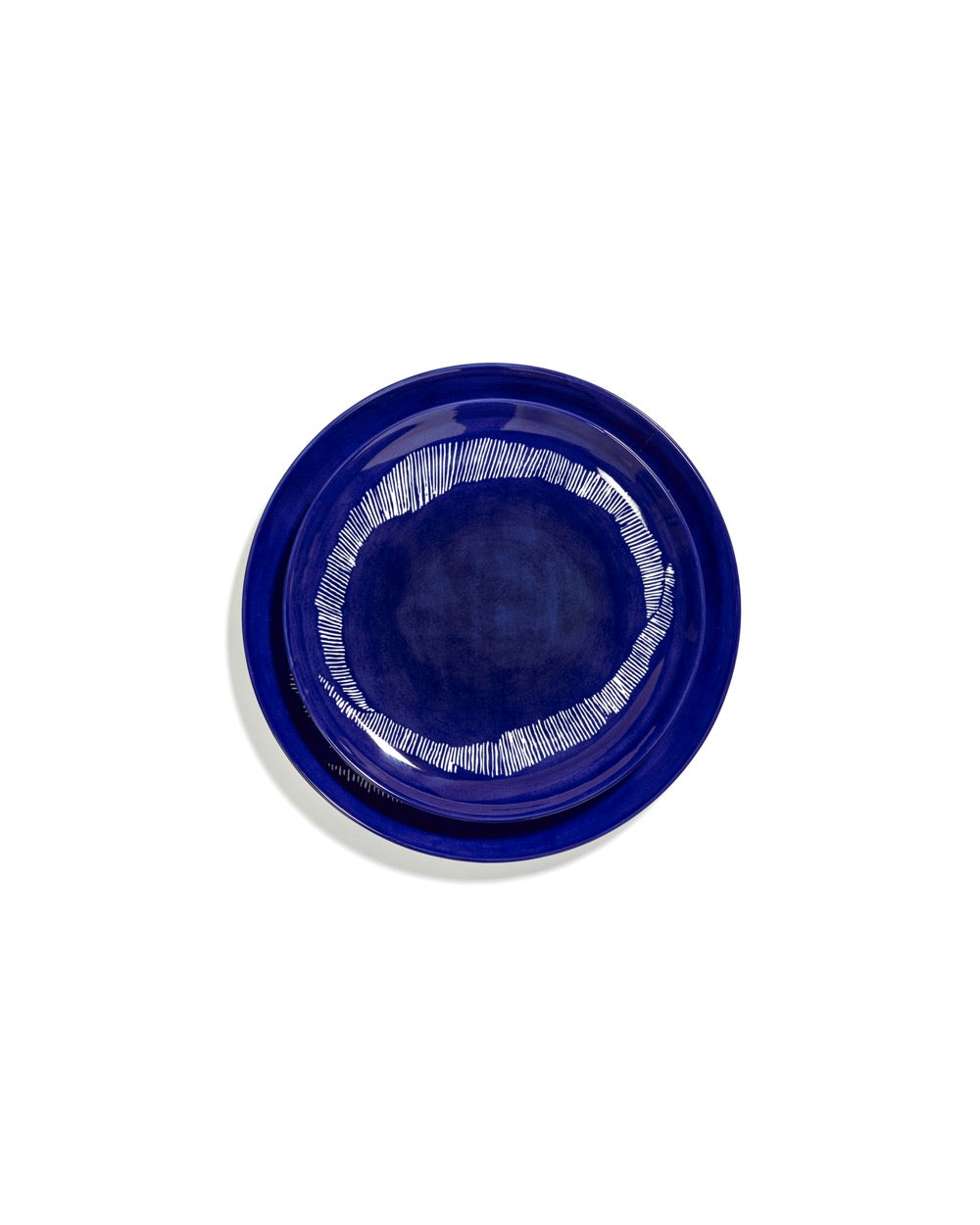 Lot De 2 Assiettes M - Bleu Foncé - Blanc Feast - By Ottolenghi