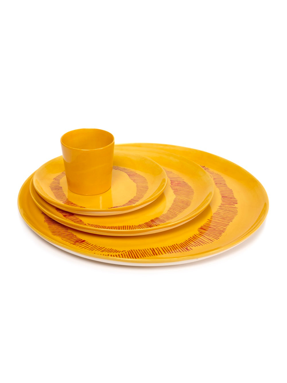 Assiette De Service - Jaune - Rouge Feast - By Ottolenghi