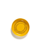 Feast - Set Of 2 Deep Plates - Stoneware - Yellow Black Dots