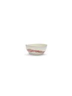 Lot De 4 Bols S - Blanc Stripes - Rouge Feast - By Ottolenghi
