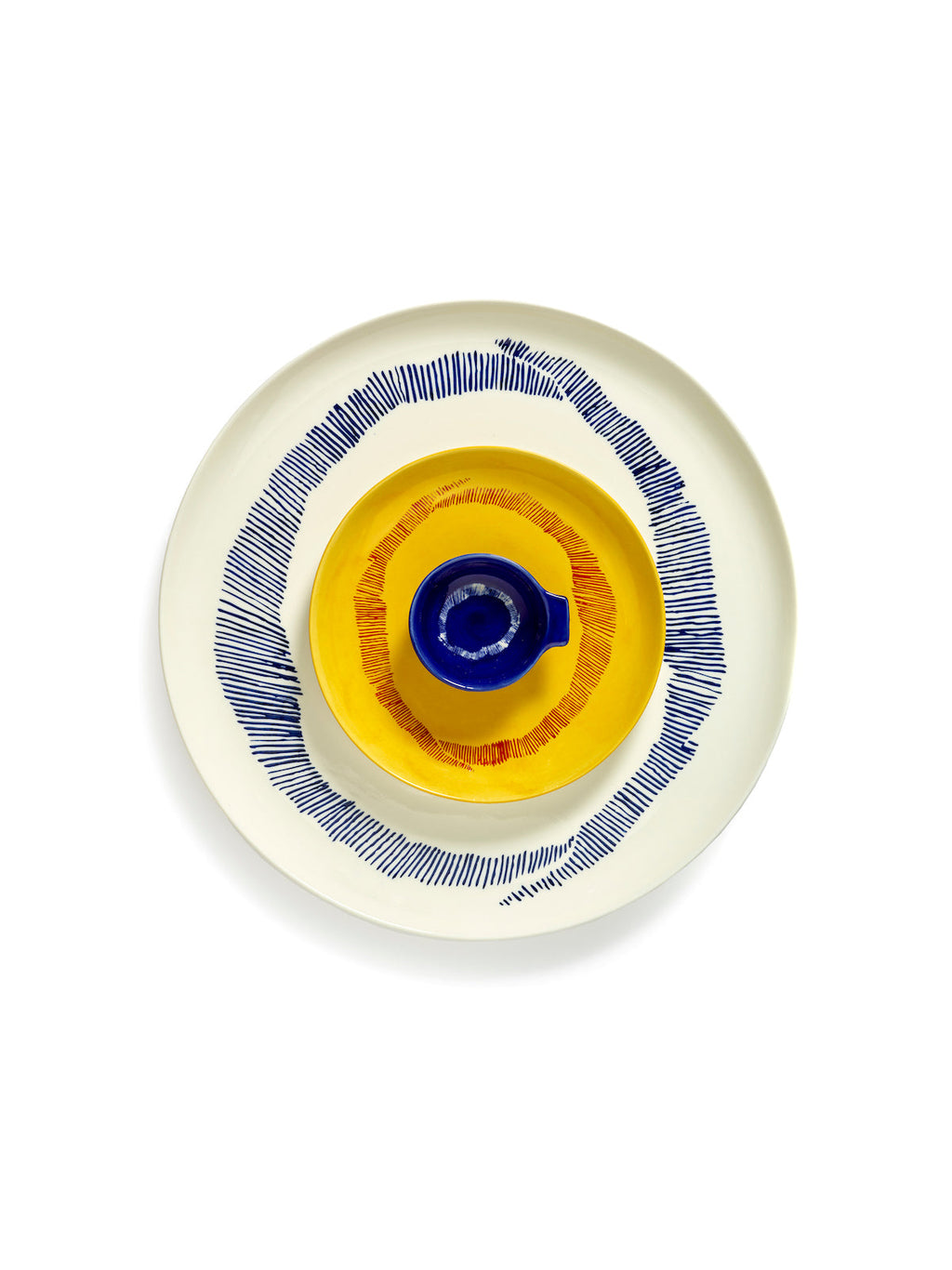 Juego De 4 Platos De Tapas S - Azul Oscuro - White Feast - De Ottolenghi