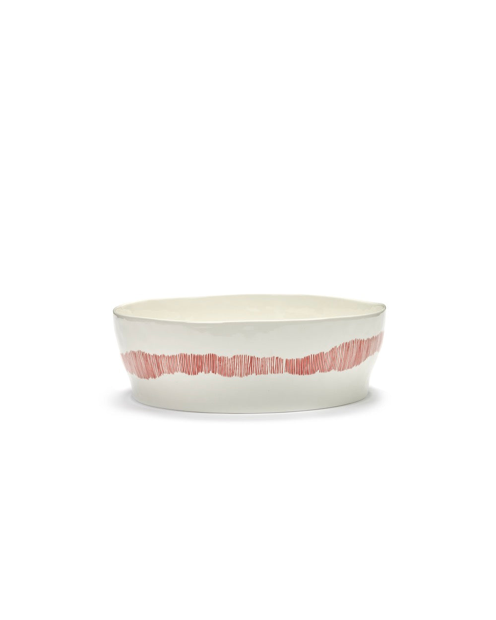 Ensaladera - White Stripes - Red Feast - By Ottolenghi