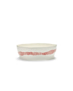 Ensaladera - White Stripes - Red Feast - By Ottolenghi