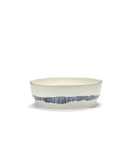 Salad bowl - White Stripes - Blue Feast - By Ottolenghi