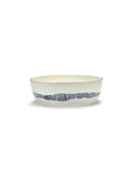 Salad bowl - White Stripes - Blue Feast - By Ottolenghi