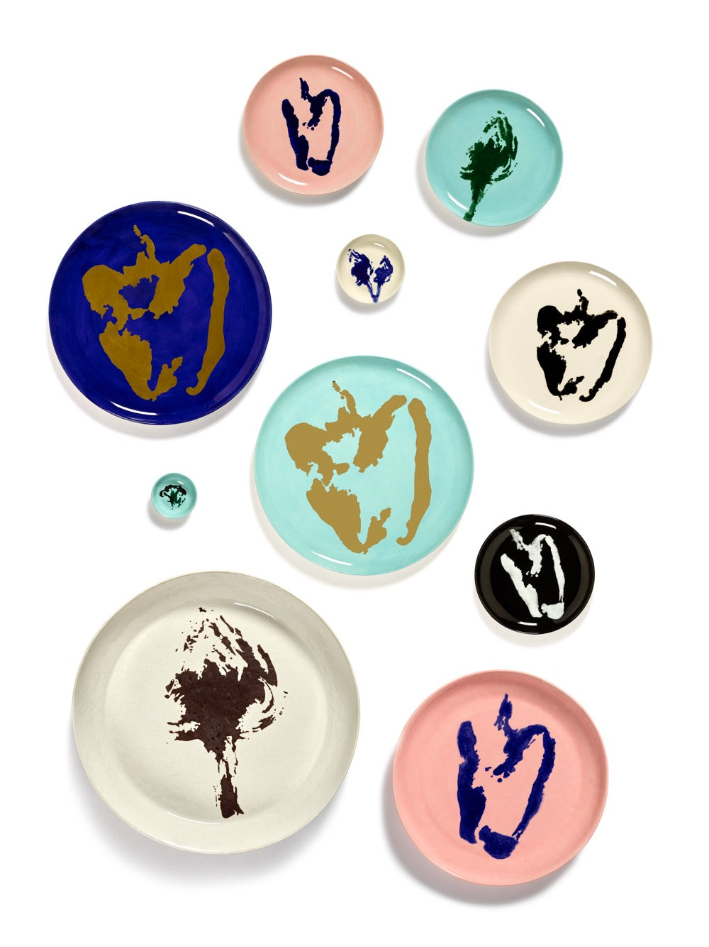 Feast - Serving Platter - S - Stoneware - Pink Blue Pepper