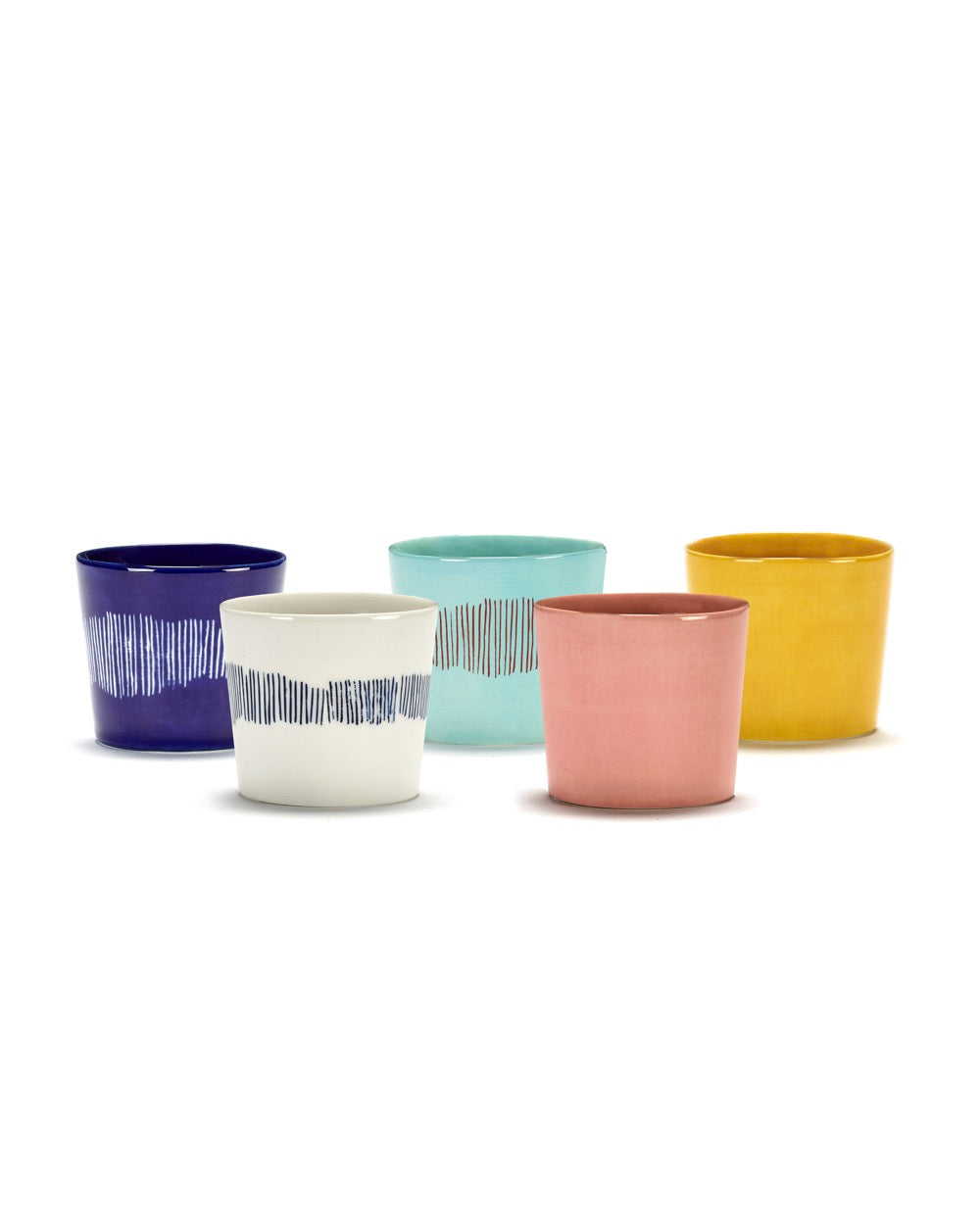 Juego de 4 tazas de café expreso - Azul oscuro - White Feast - By Ottolenghi