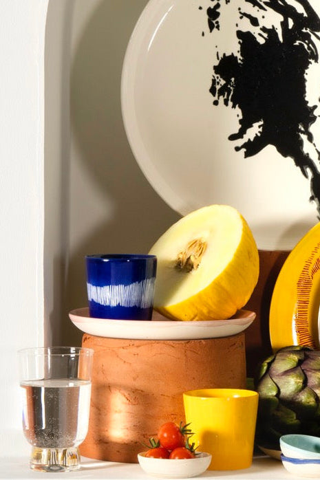 Juego de 4 tazas de café expreso - Azul oscuro - White Feast - By Ottolenghi