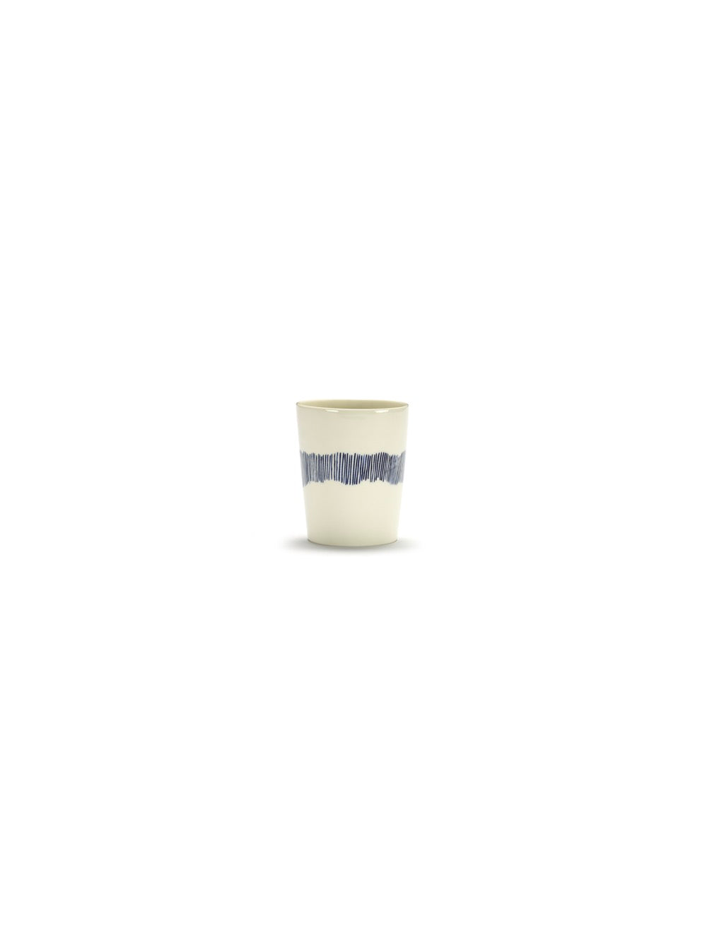 Feast - Set Of 4 Tea Cups - Stoneware - White Blue
