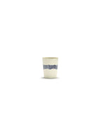 Feast - Set Of 4 Tea Cups - Stoneware - White Blue