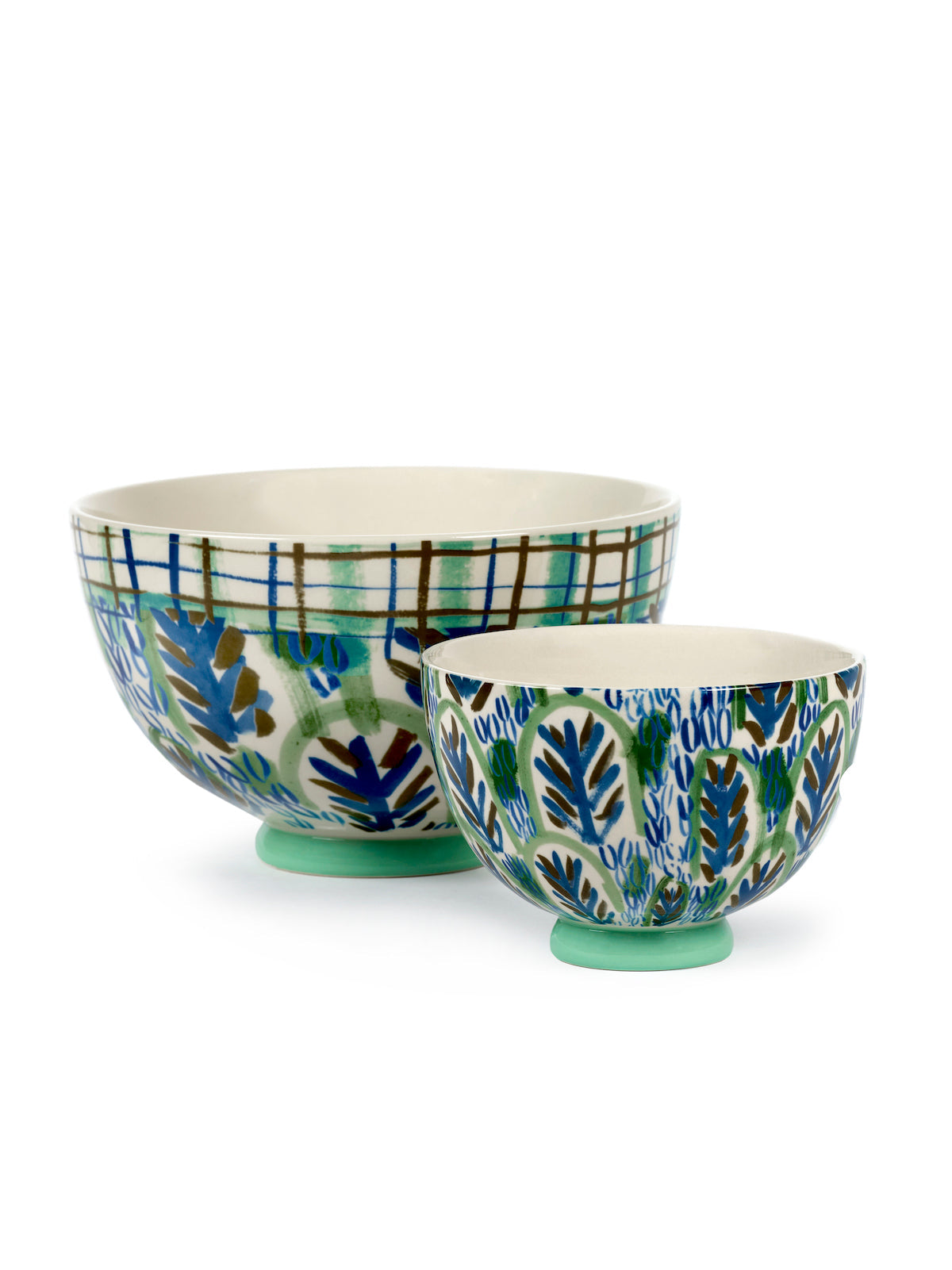 Bowl S N°1 - Blue/Green Japanese Kimonos - By Bela Silva