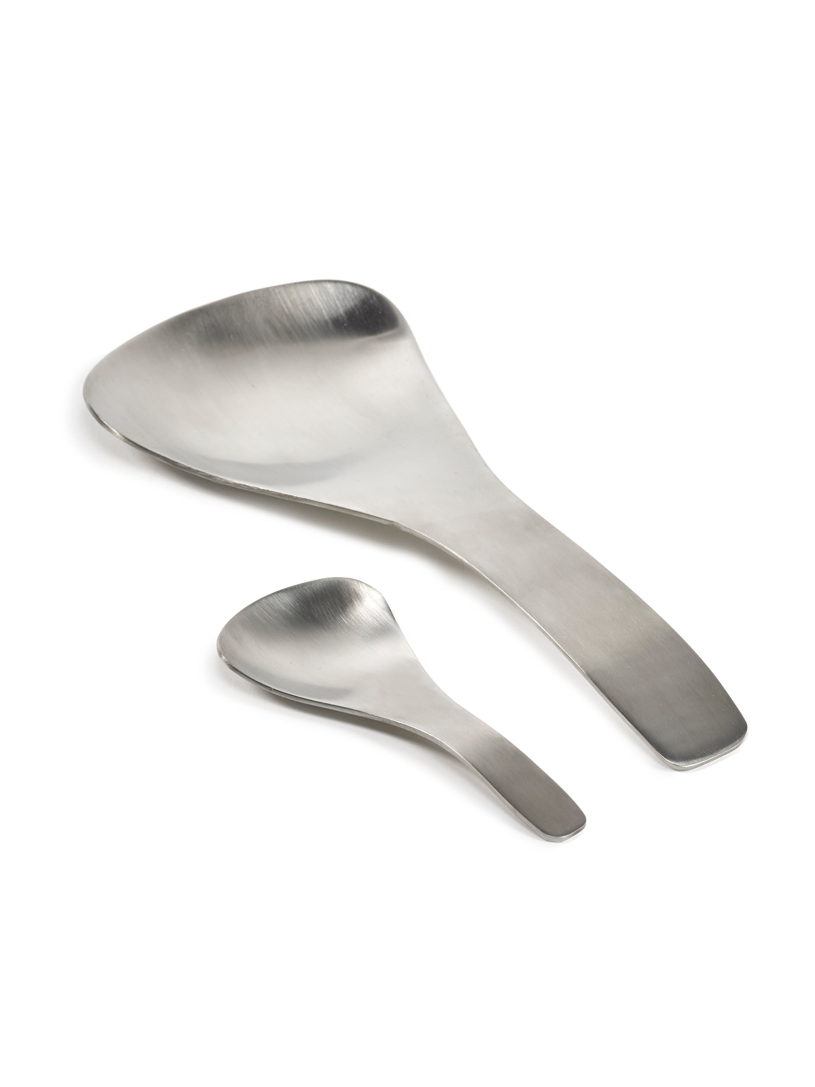 Triangle Spoon L Brushed Steel - By Bea Mombaers