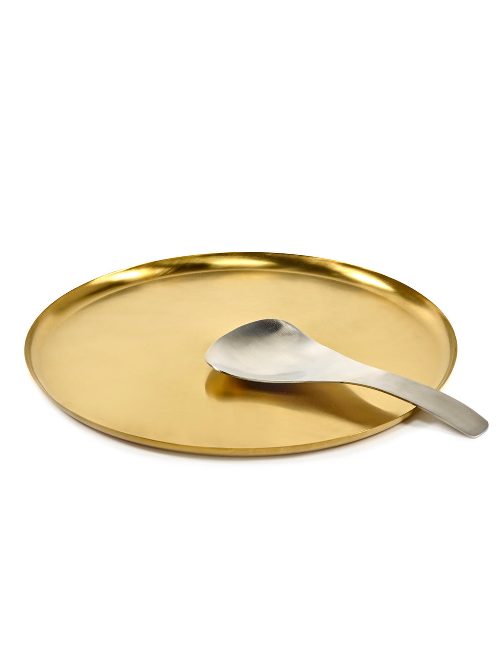 Triangle Spoon L Brushed Steel - By Bea Mombaers