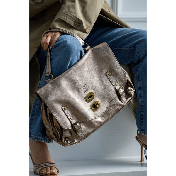 Gavi Handbag - Metallic Pink