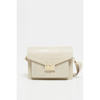 Amber Crocos Crossbody Bag - Off-White