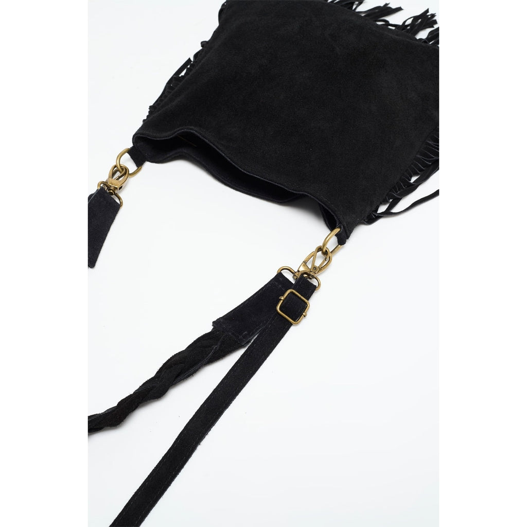 Lucy Fringes Handbag - Black
