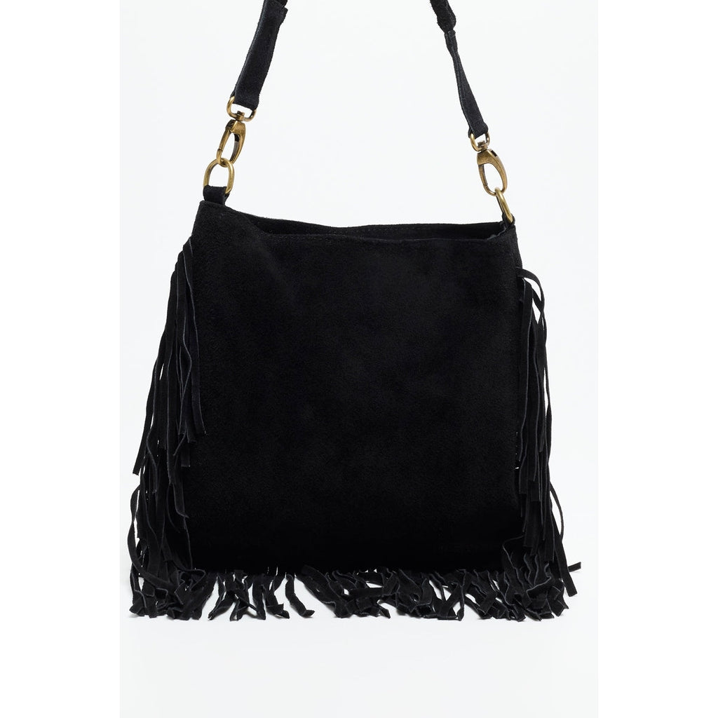 Lucy Fringes Handbag - Black