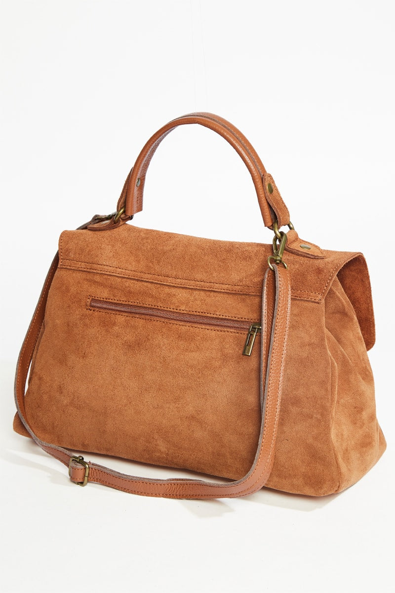 Mick Fringe Handbag - Camel