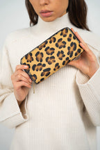 Portefeuille Edge - Motif Leopard Camel