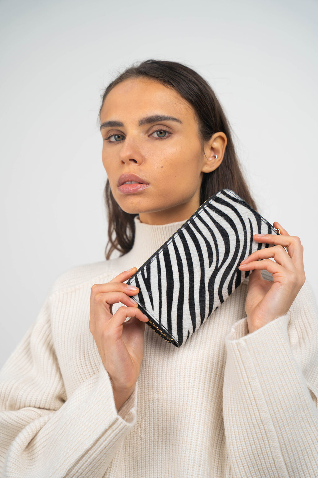 Portefeuille Edge - Motif Zebre Noir