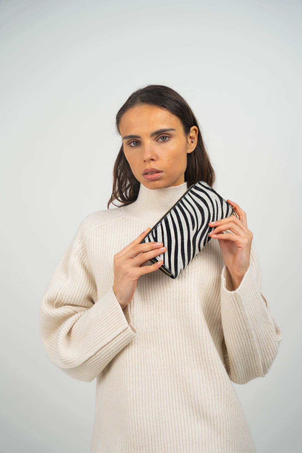 Portefeuille Edge - Motif Zebre Noir