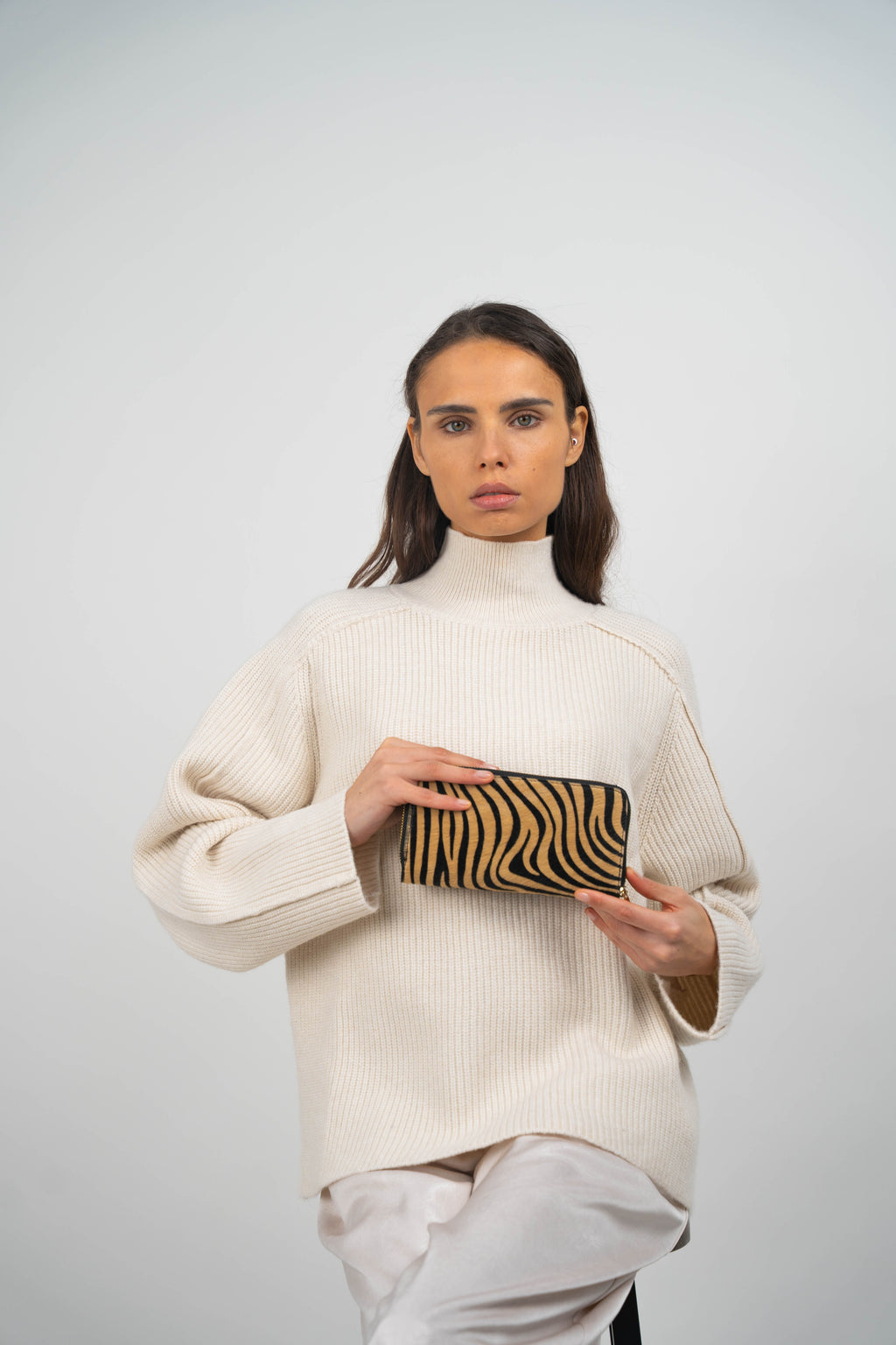 Edge Wallet - Camel Zebra Pattern