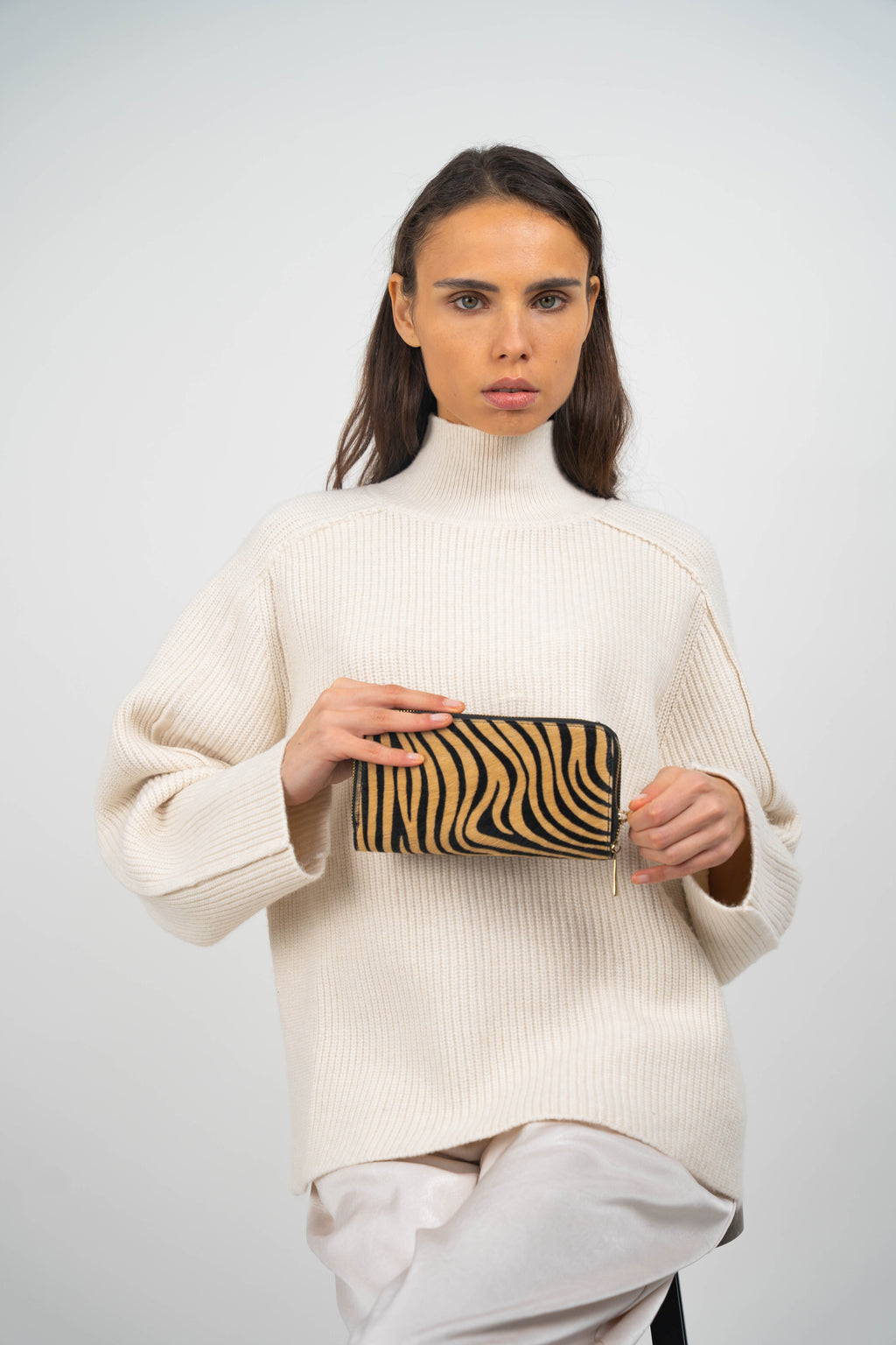Edge Wallet - Camel Zebra Pattern