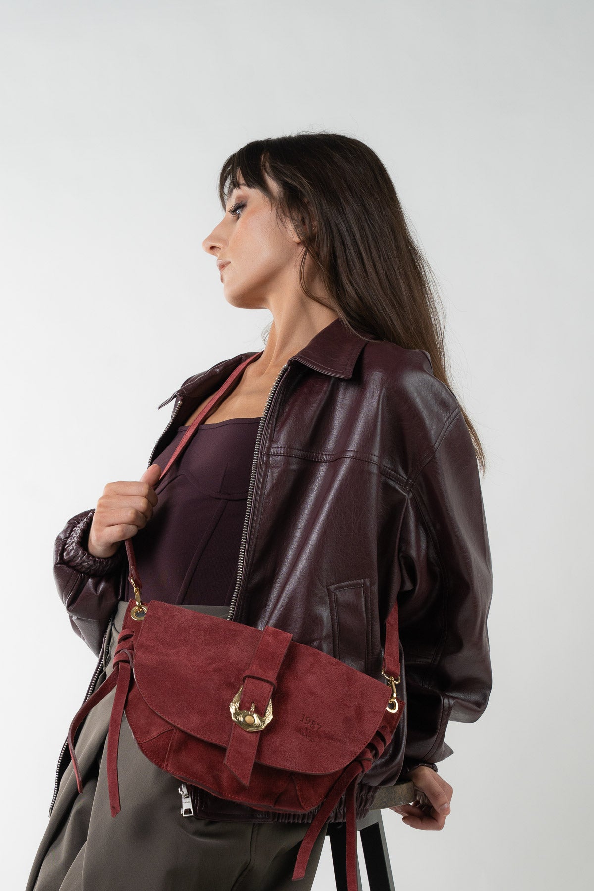 Texas Shoulder Bag - Burgundy
