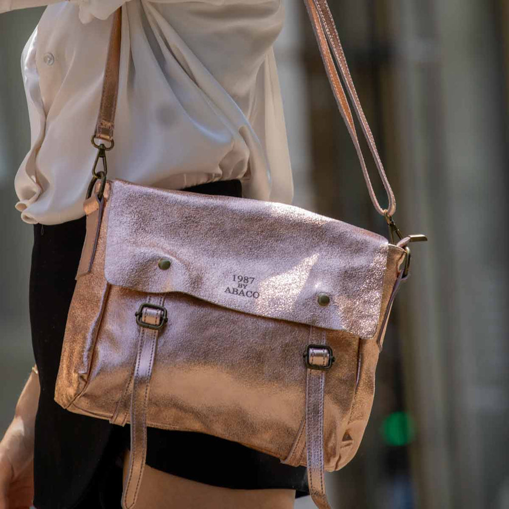 Bolso bandolera Nyle - Rosa metalizado