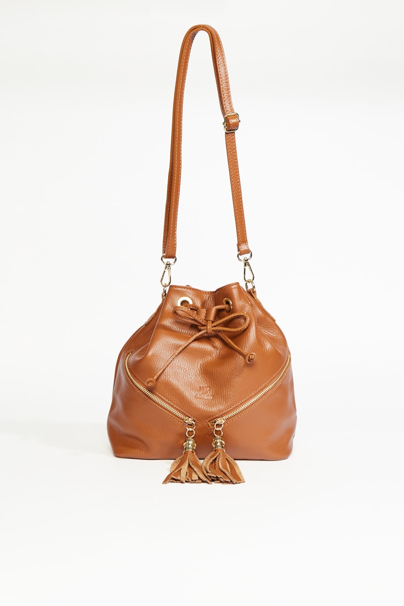 Bolso tipo bombonera Beth - Camel