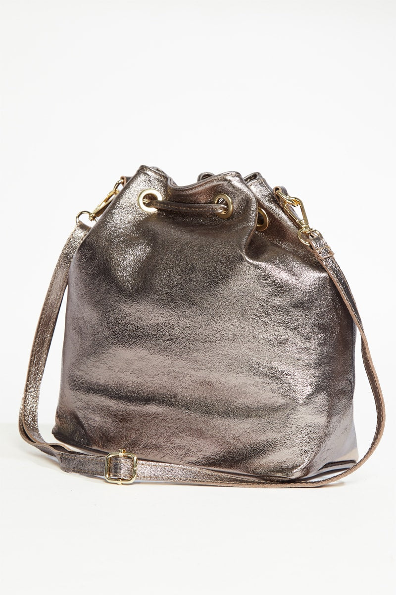 Bolso tipo bombonera Beth - Bronce claro