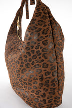 Sac Porte Epaule Kaelis - Motif Leopard Marrons