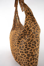 Sac Porte Epaule Kaelis - Motif Leopard Camel