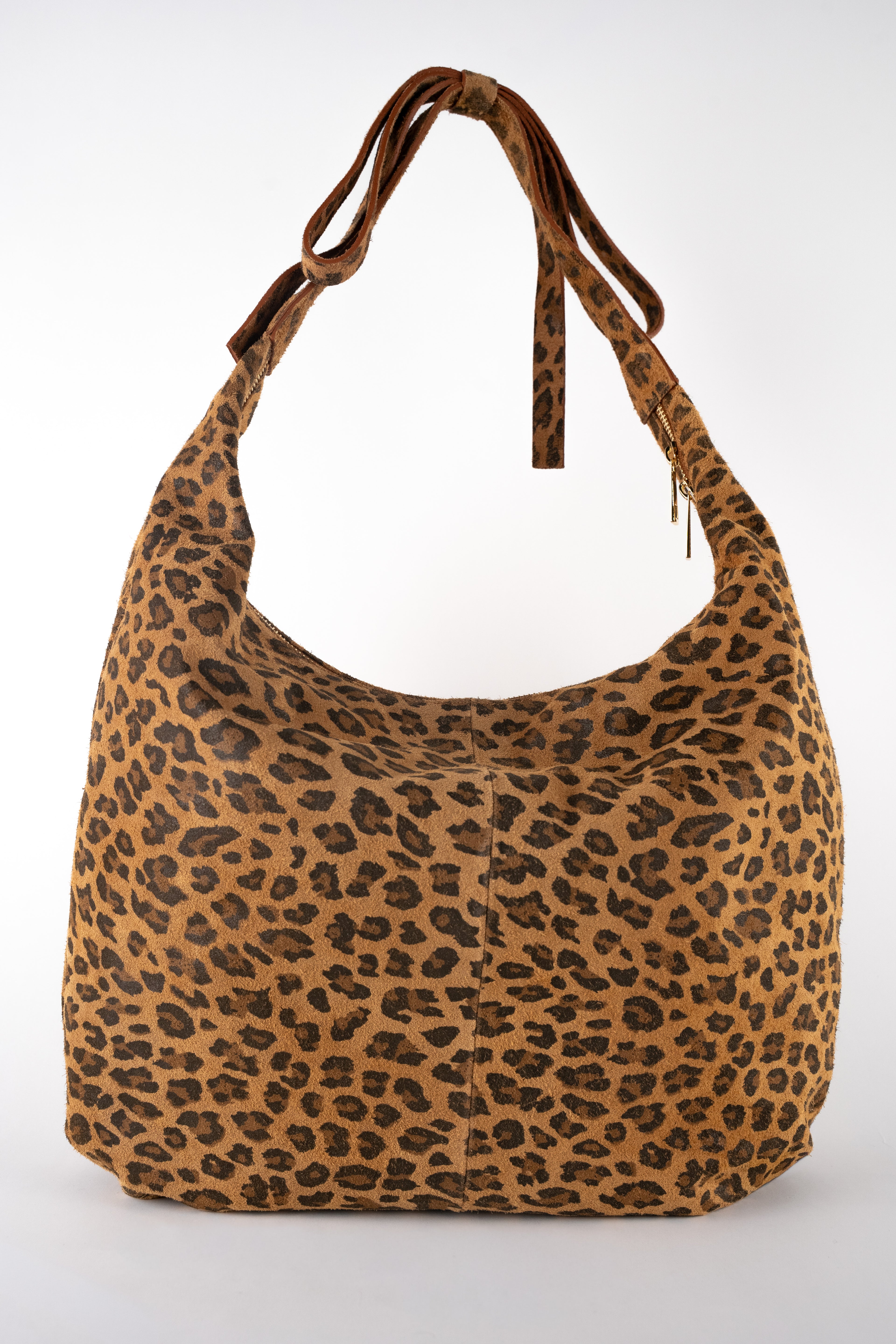 Sac Porte Epaule Kaelis - Motif Leopard Camel