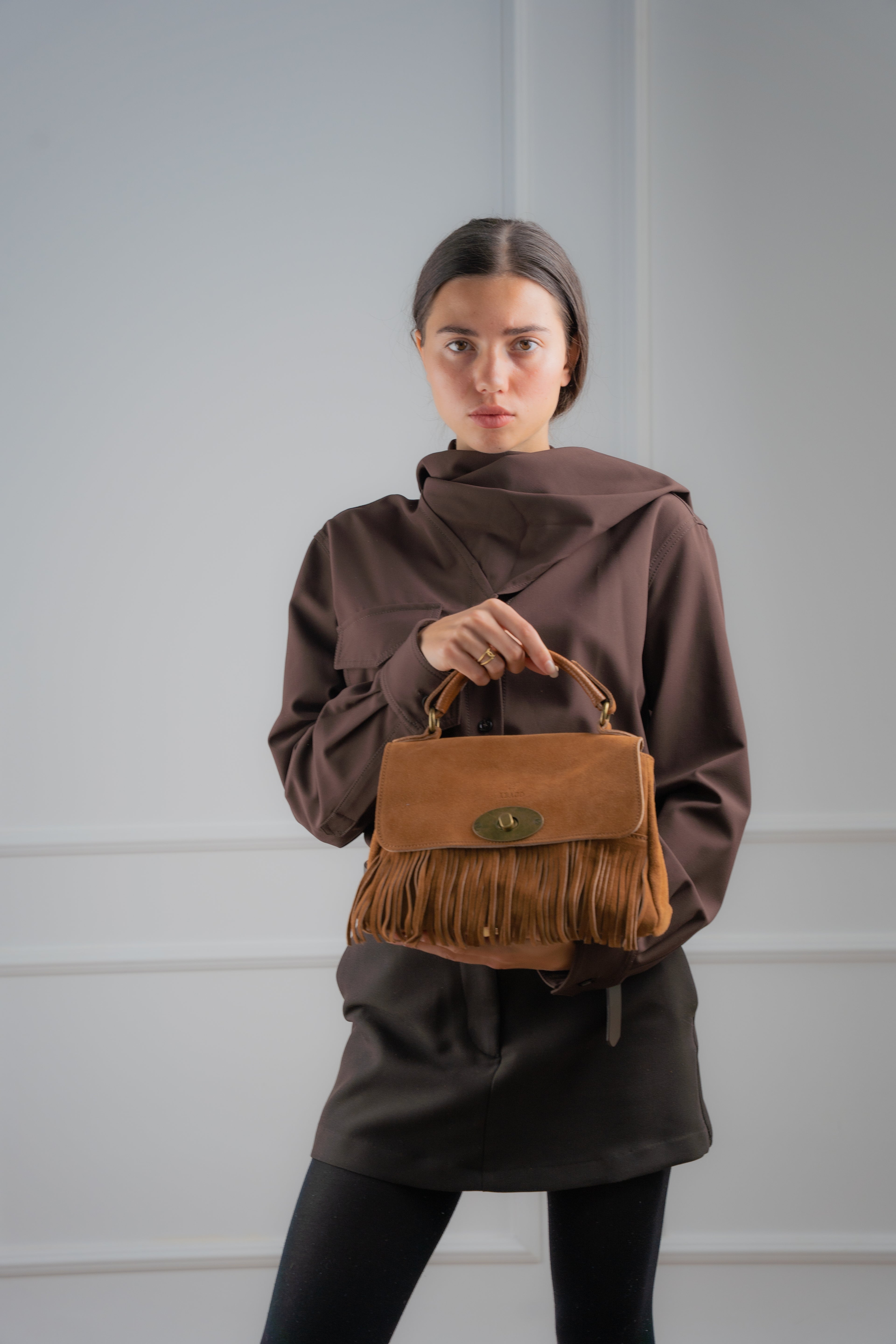 Bolso Bandolera - Louis Frange - Camel