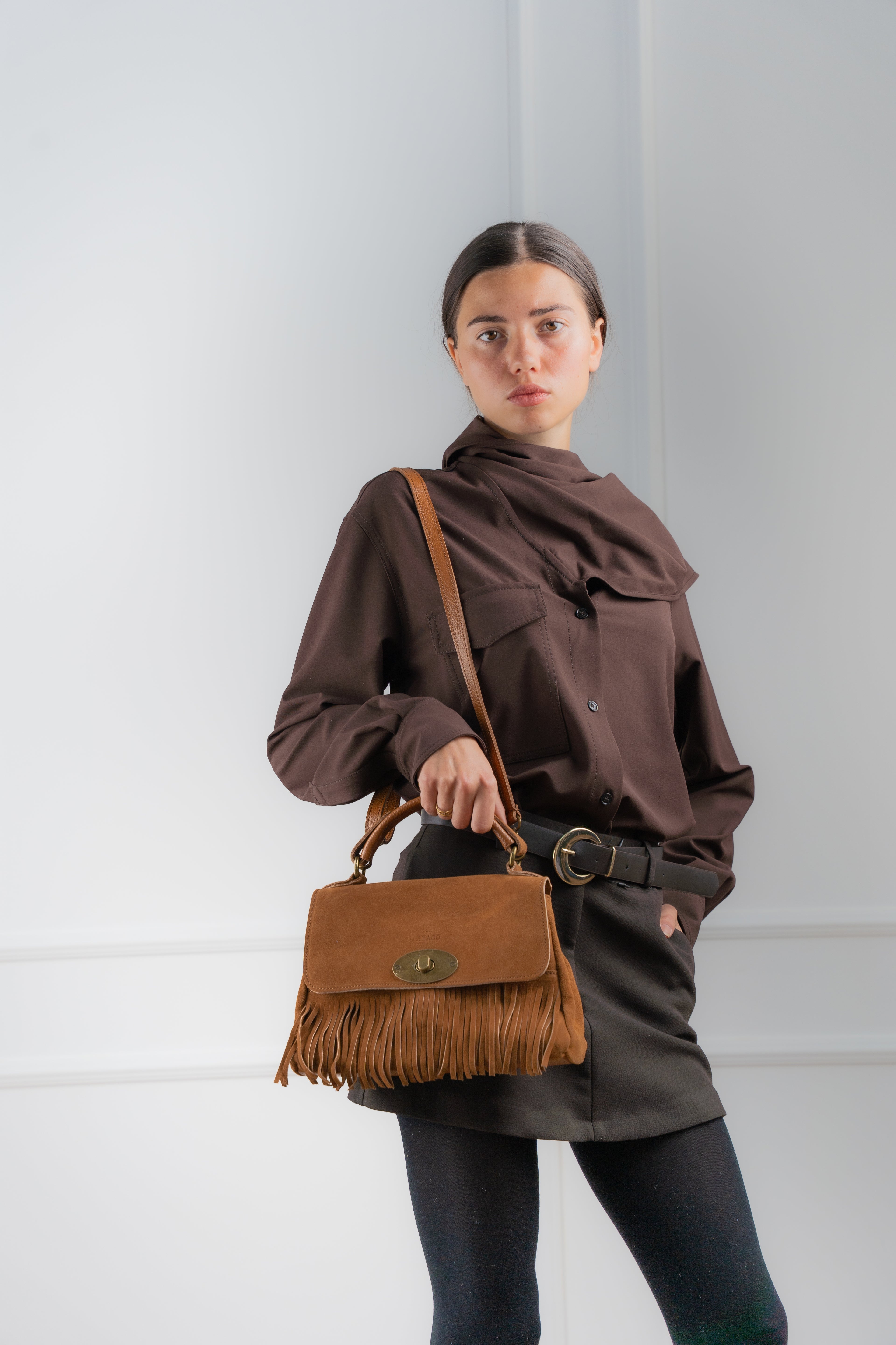 Bolso Bandolera - Louis Frange - Camel