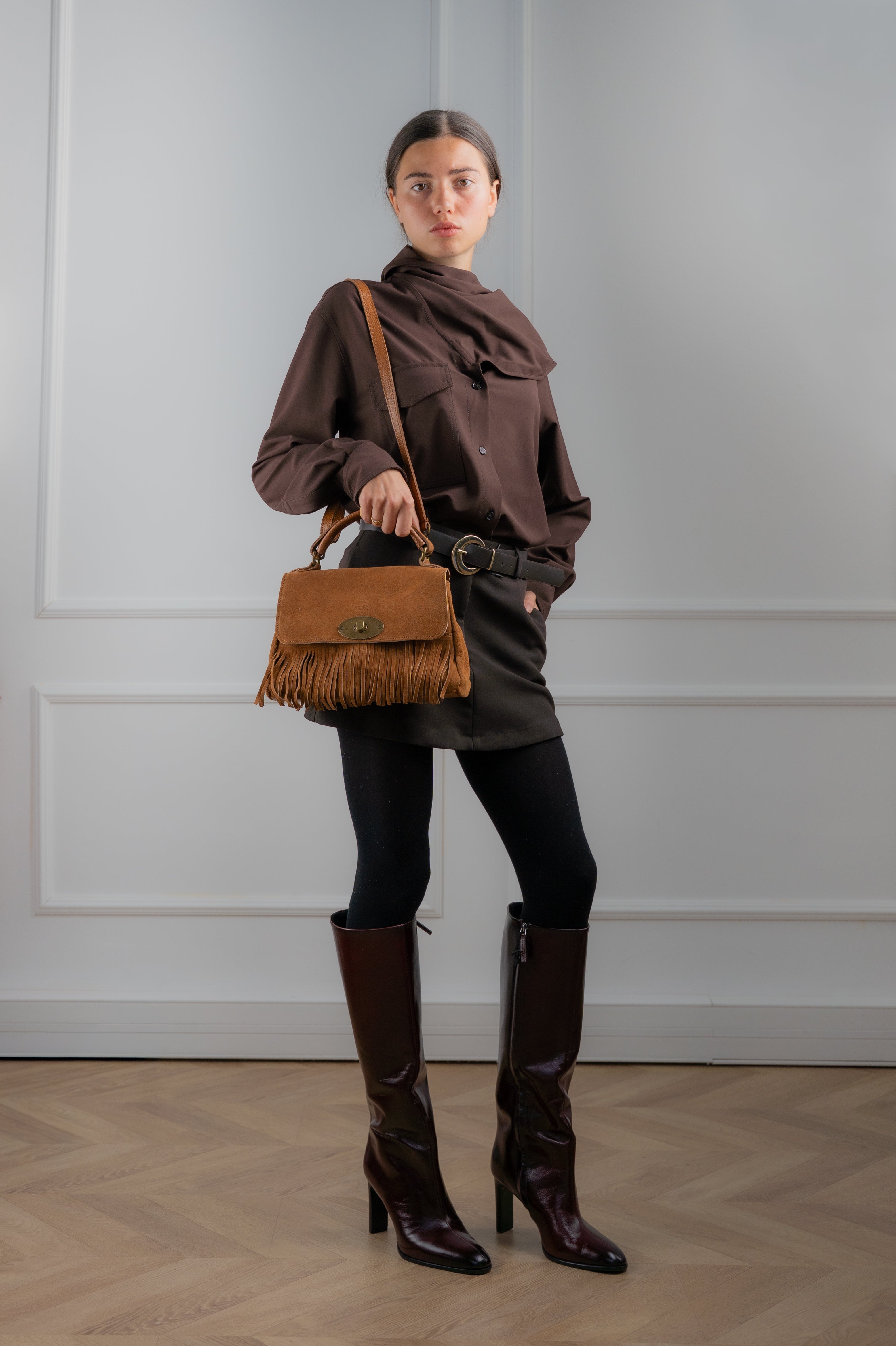 Bolso Bandolera - Louis Frange - Camel