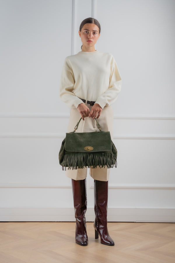 Bolso de mano Mick Fringe - Verde botella