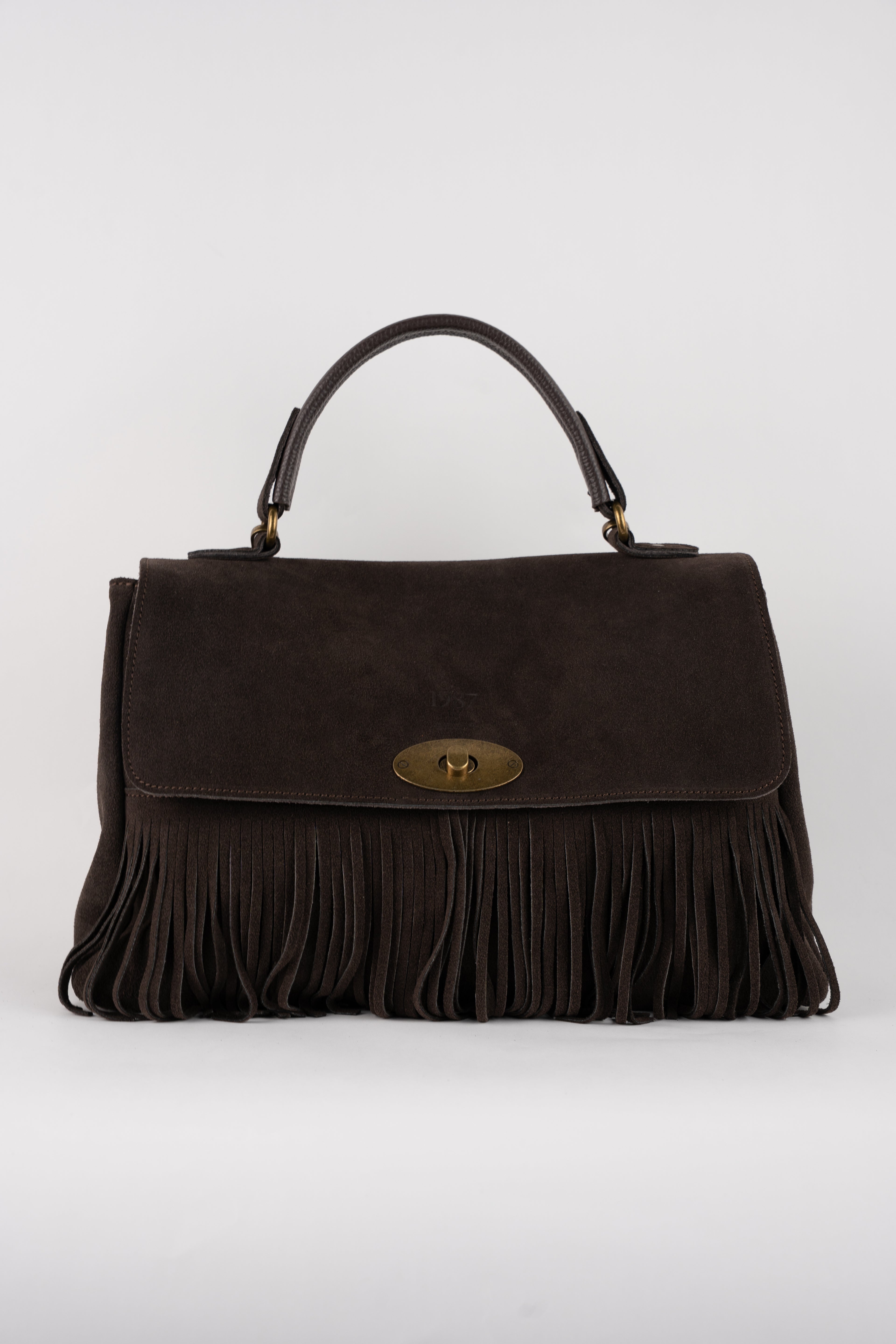 Bolso de Mano - Mick con Flecos - Moka