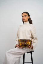 Sac À Bandouliere Norys - Motif Leopard Camel