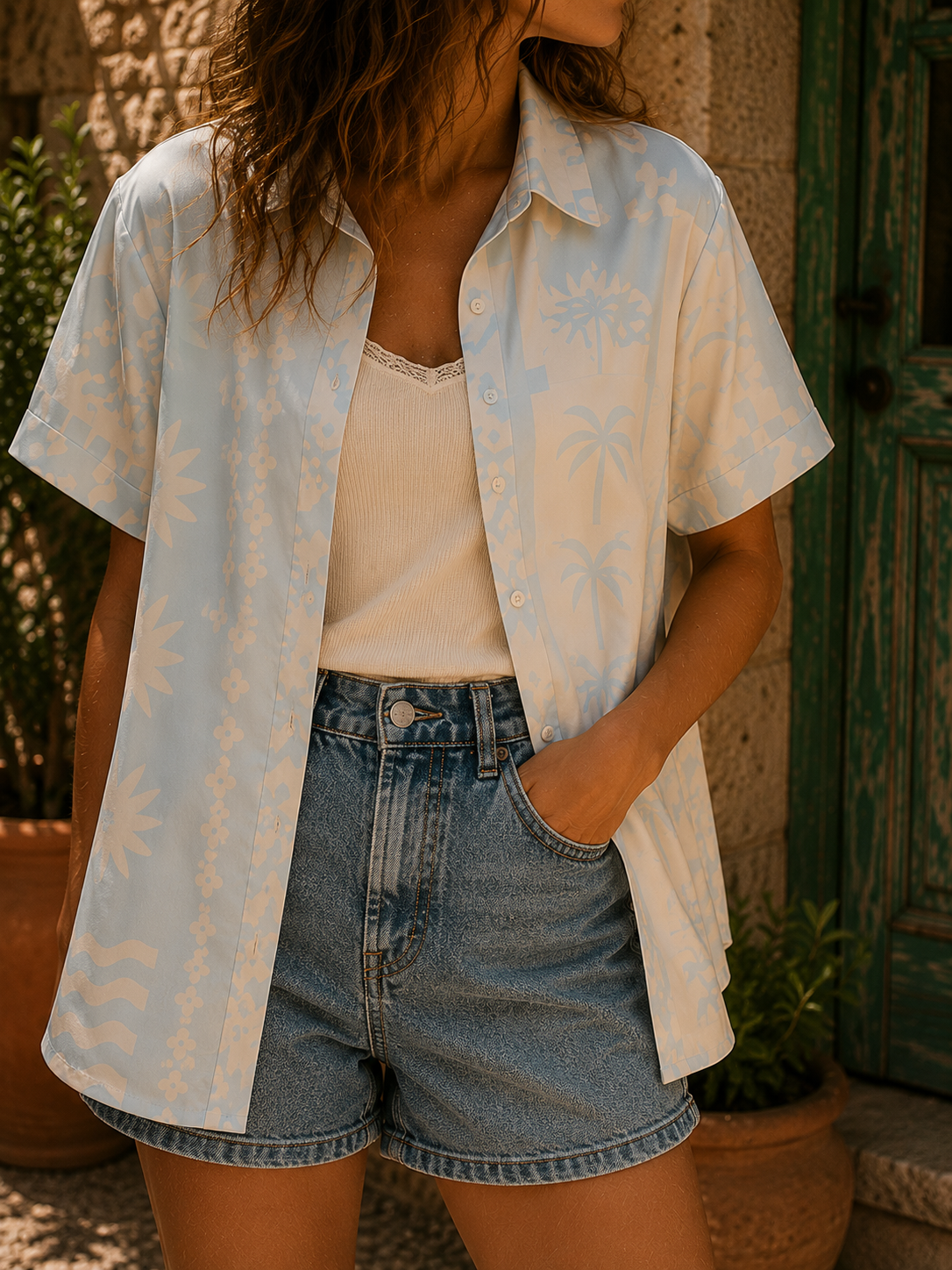 Palmy Shirt - Blue