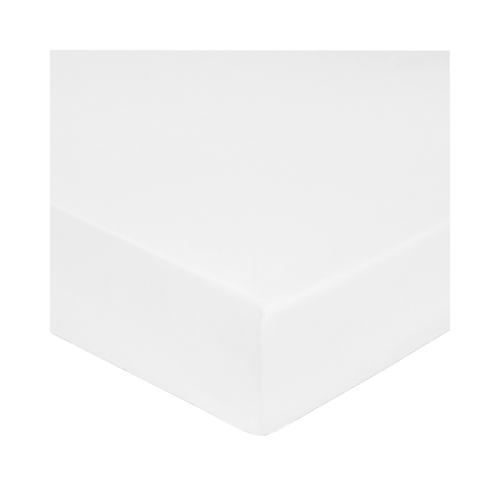 “Prestige” Fitted Sheet - Cotton Satin - White