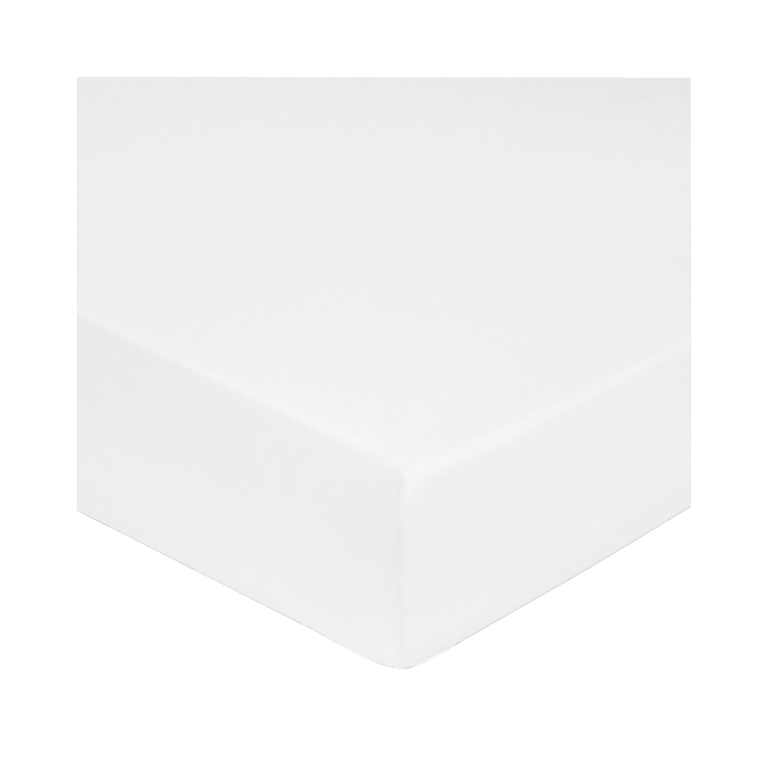 “Prestige” Fitted Sheet - Cotton Satin - White