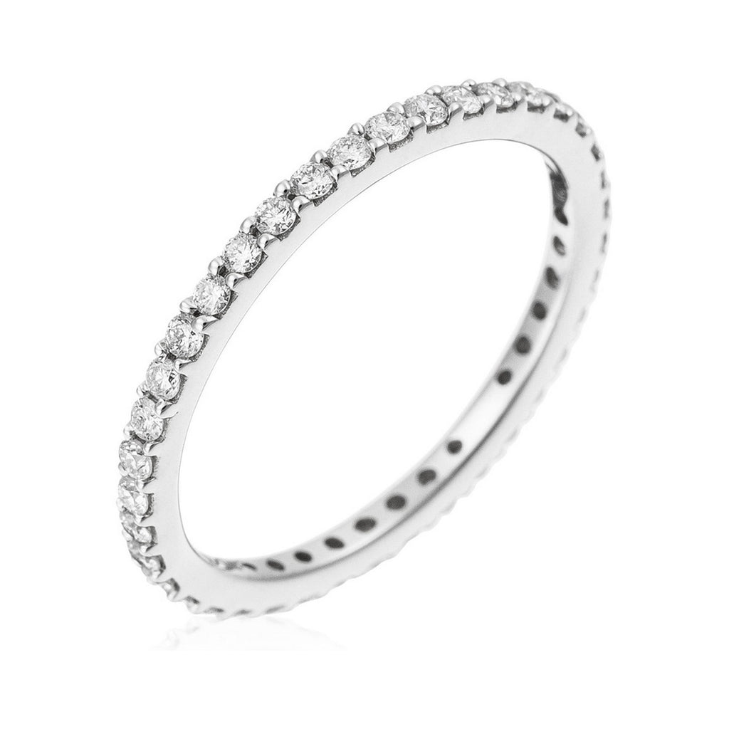 Bague "Tour Complet Lumineux" Diamants 0,4/39 - Or Blanc