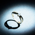 Anillo "Solitario Joli" Diamantes 0.07/18 + 0.20/1 - Oro Amarillo 375/1000